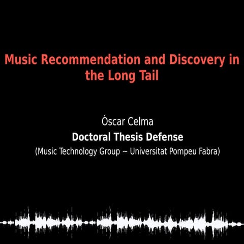 Music Recommendation and Discovery in the Long Tail