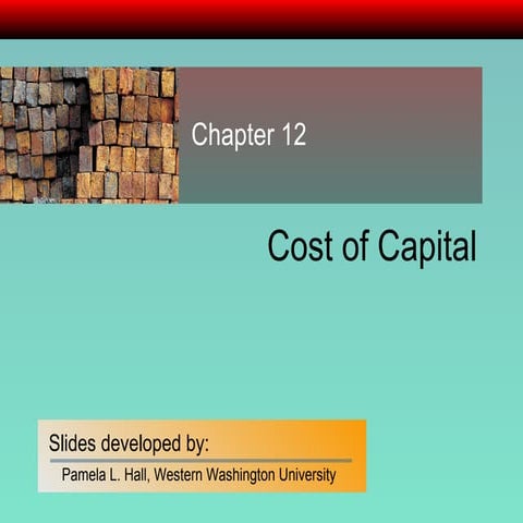 Chapter 12 Cost Of Capital