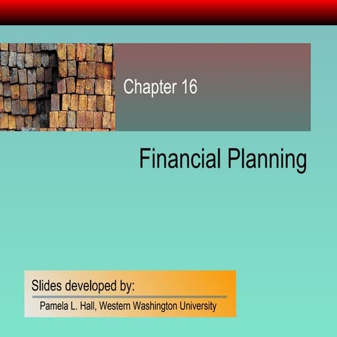 Chapter 16 Financial Planning