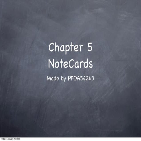 Chapter 5 — Notecards