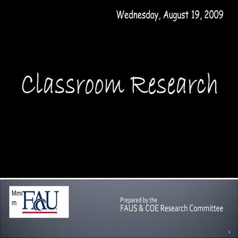 Classroom Research