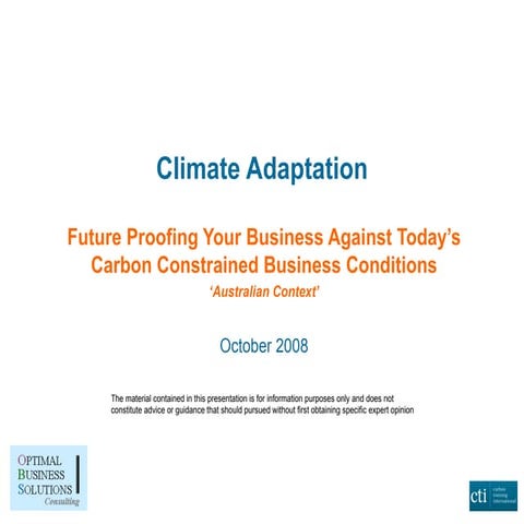 Climate Adaptation