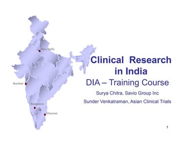 Clinical Research In India