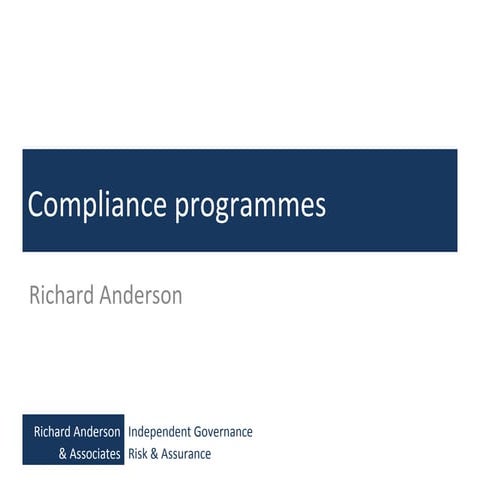 Compliance Programmes