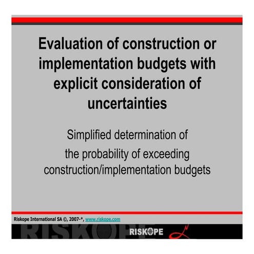Construction Budget Evaluaton