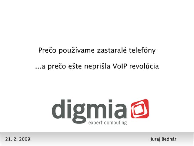 Telefónia a VoIP barcamp