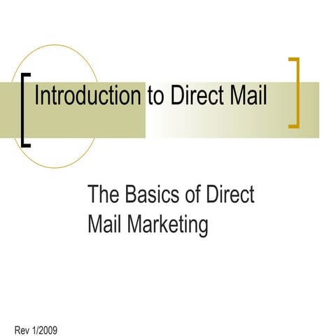 Direct Mail 101