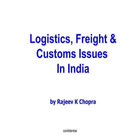 Doing Business In India   Logistics Overview