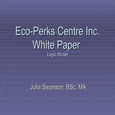 Eco Perks Logic Model