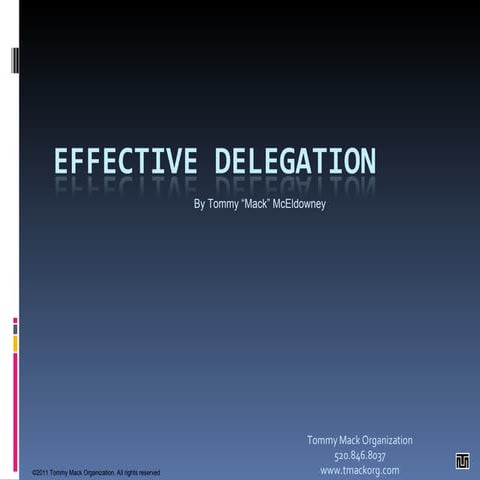 Effective Delegation