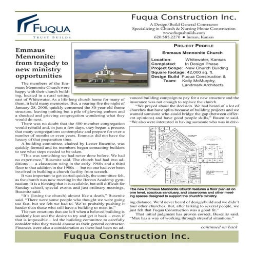 Freeman & Major Architects- Church Projects Overview (update 2012) | PDF