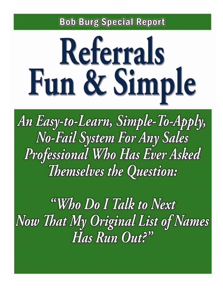 leadership letter you thank Endless Referrals System