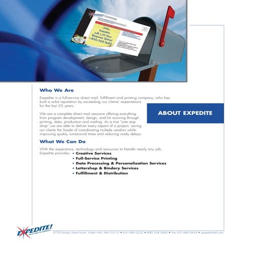 Expedite Brochure