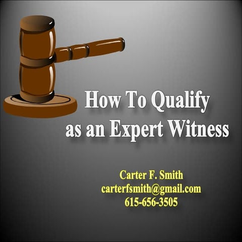 Expert Testimony - Gangs