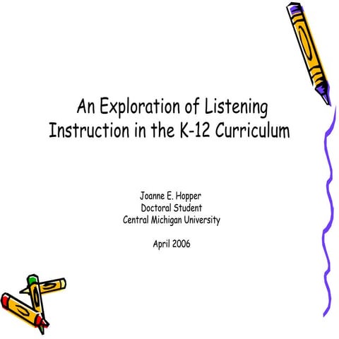 Exploration Of Listening Instruction Slideshare