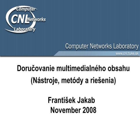 Seminar Kpi 2008 - Dorucovanie Multimedialneho Obsahu