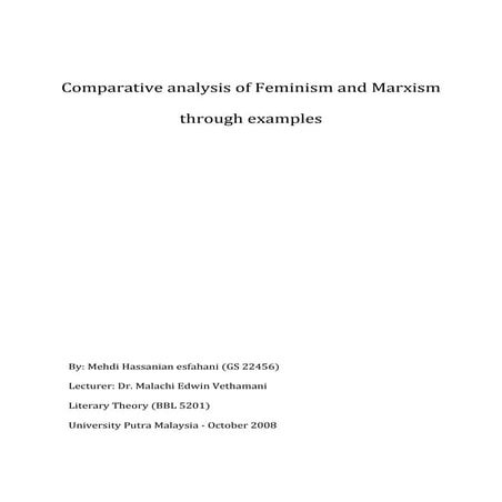 Feminism Vs Marxism