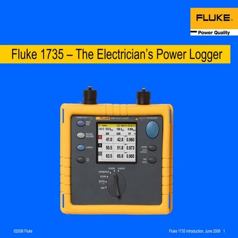 Fluke 1735 Power Analyzer | PPT
