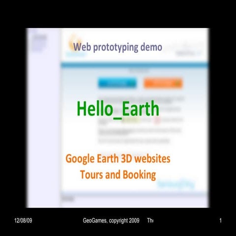 Hello Earth Prototype Presentation PPT