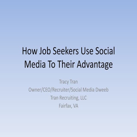 How Job Seekers Use Social Media