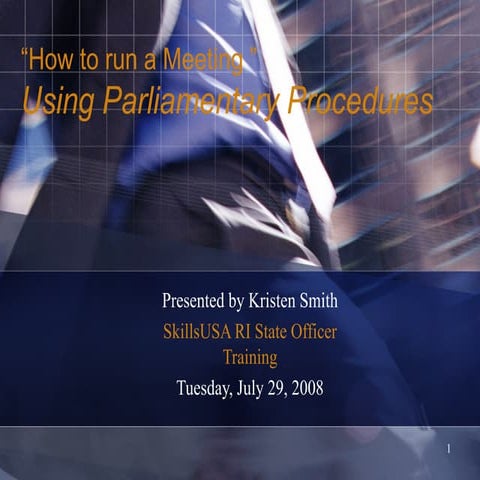 How To Run A Meeting Pp Presentation 1206