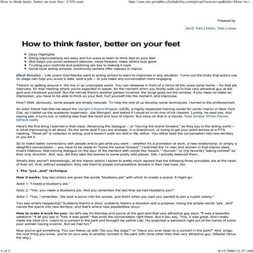How To Think Faster, Better