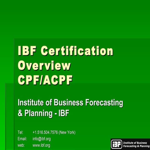 IBFCertification Benefits