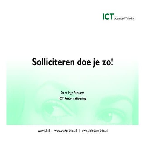 Solliciteren doe je zo