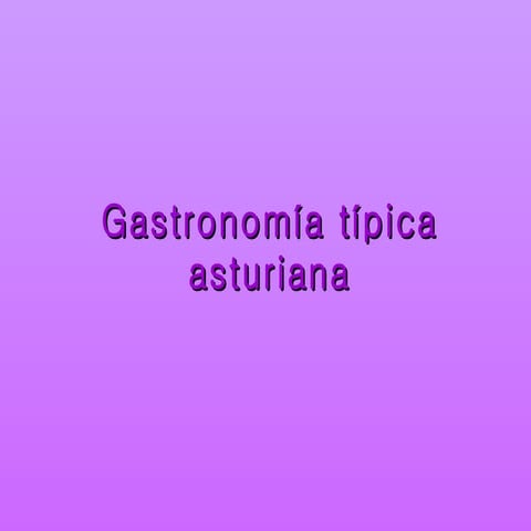 Gastronomia tipica asturiana