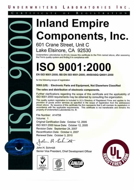 ISO Certification