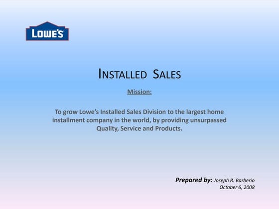 Lowe's 2014 smart home survey report | PPT