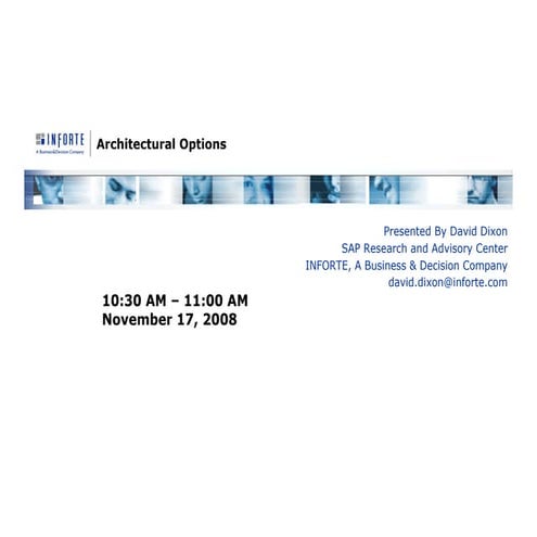 SAP BOBJ Architectural Options
