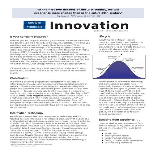 Innovation Position Paper   Connellee