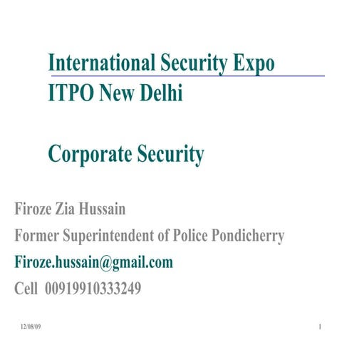 International Security Expo Itpo Cisf Iism 2009 New Delhi Finl