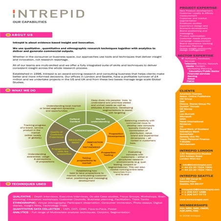 Intrepid Capabilities   A Two Page View