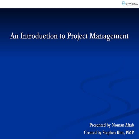 Intro to Project Management | PPT | Business | Business and Finance