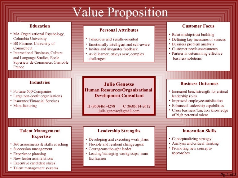 resume value proposition