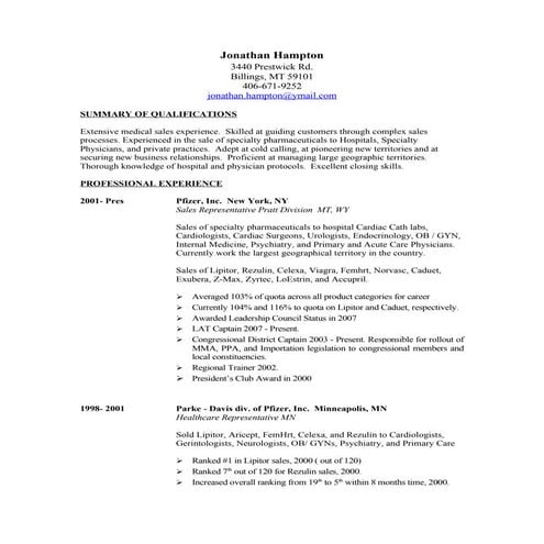 Jonathan Hampton Resume | DOC