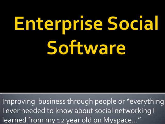 KM World Enterprise Social Networking 2007
