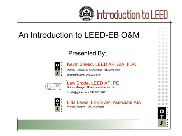 LEED-EB O&M Basics
