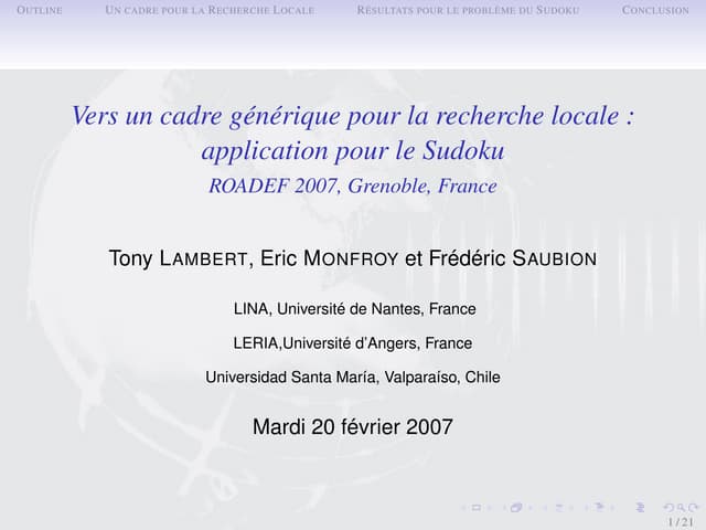 Lambert Roadef2007 Slides