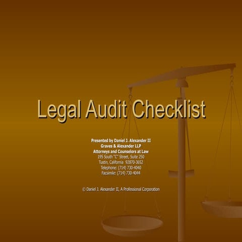 Legal Audit Power Point