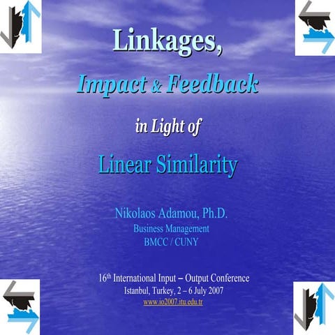 Linkages Impact Feedback In Light Of Linear Similarity    Presentation