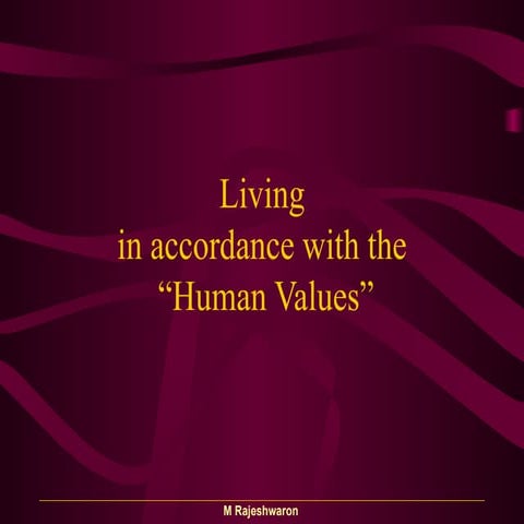 " Value based Living"  