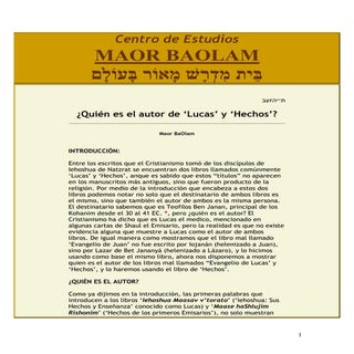 Lucas - Hechos