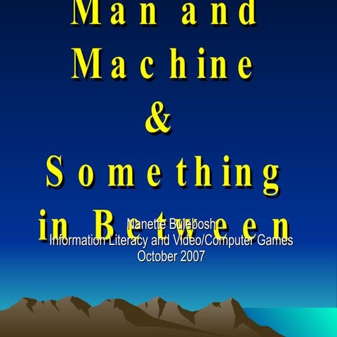 Man & Machine Power Point For Video Gaming