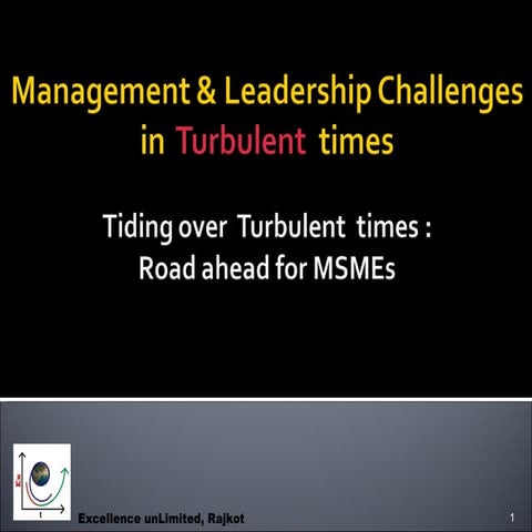 Management Challenges In Turbulent Times