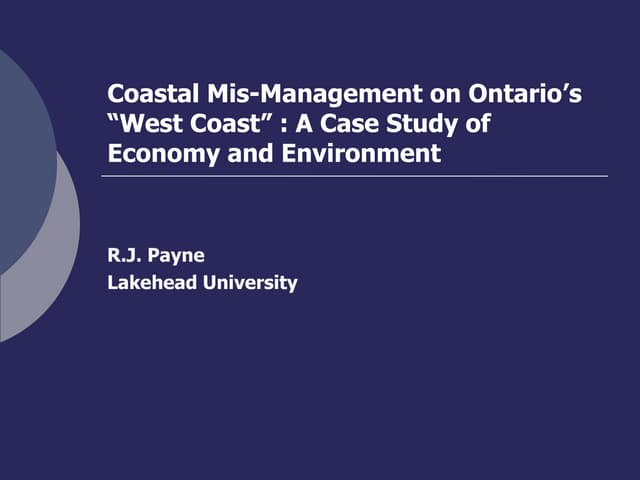 Mis Management Of The Coastal Zone