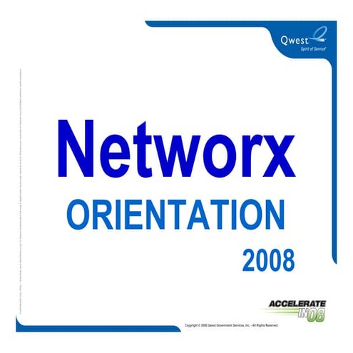 Networx Orientation Training
