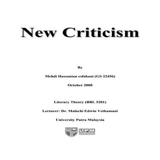 New Criticism